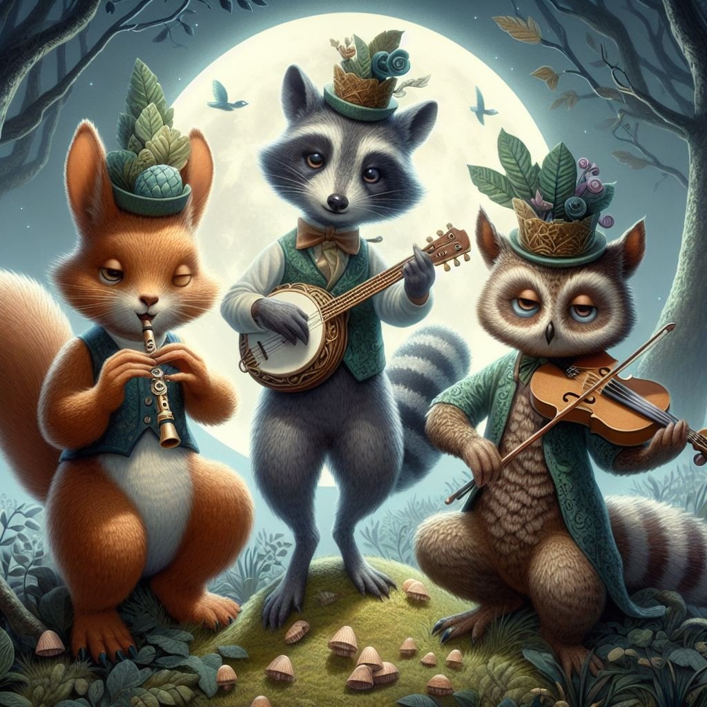 Three Forest Musicians