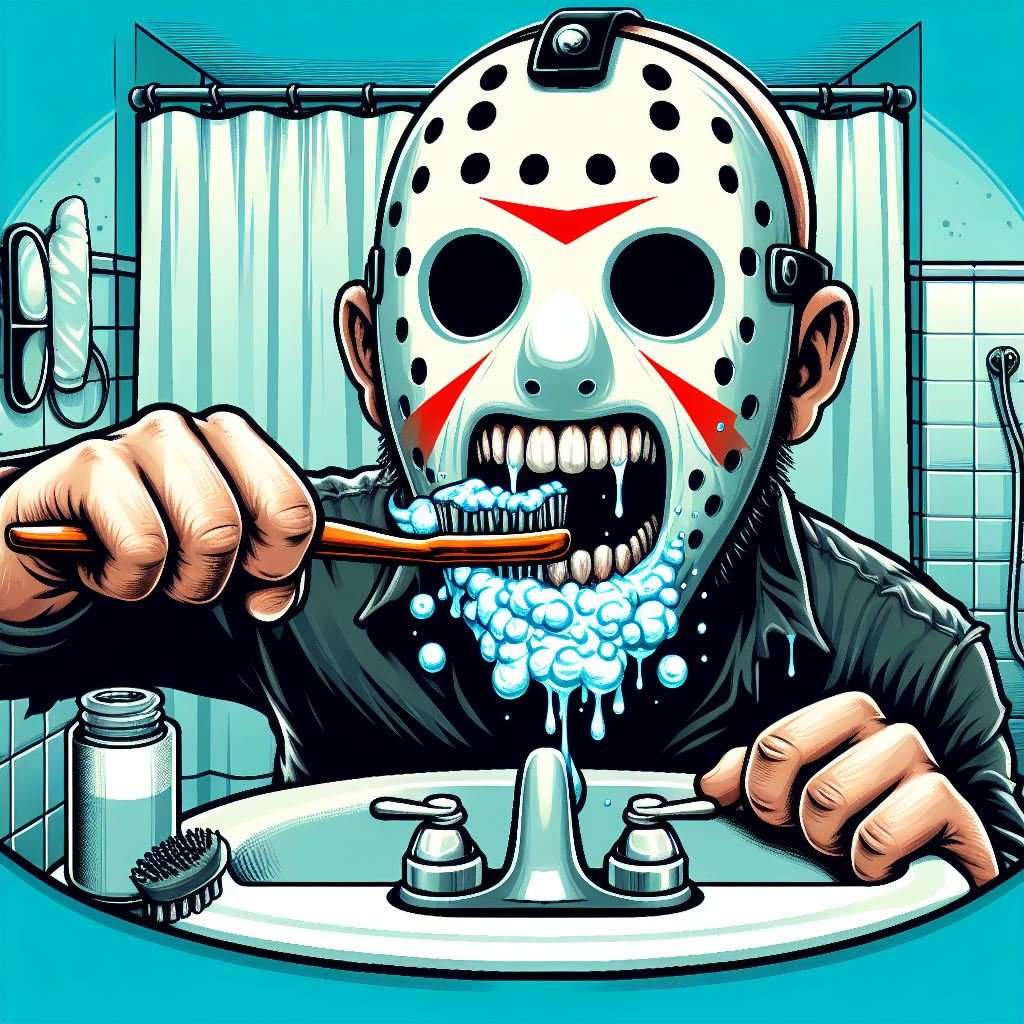 Jason Brushes Teeth